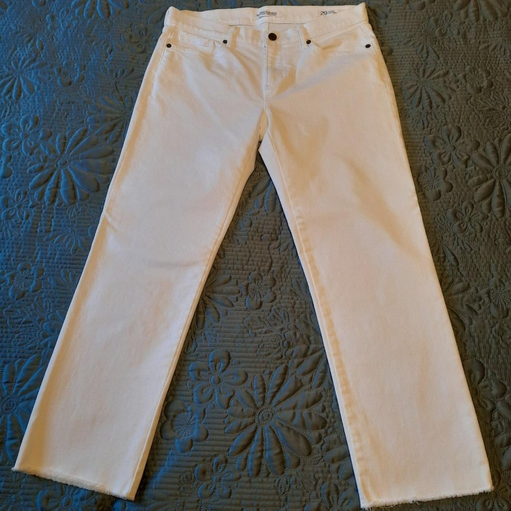 Banana Republic Straight Ankle Jean - white, size 29 regular